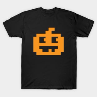 8 Bit Pixel Jack O' Lantern Pumpkin Head T-Shirt